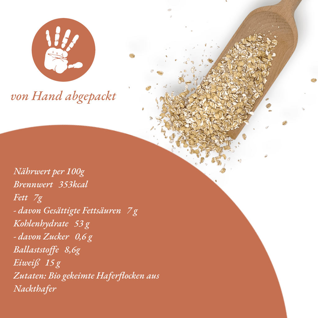 Bauernladenhelene – Bio gekeimte Haferflocken aus Nackthafer, 1kg