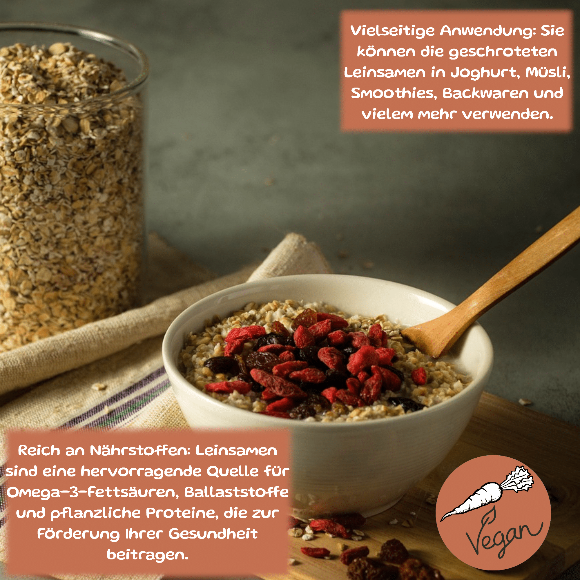 Bauernladenhelene – Bio Leinsamen geschrotet 2kg