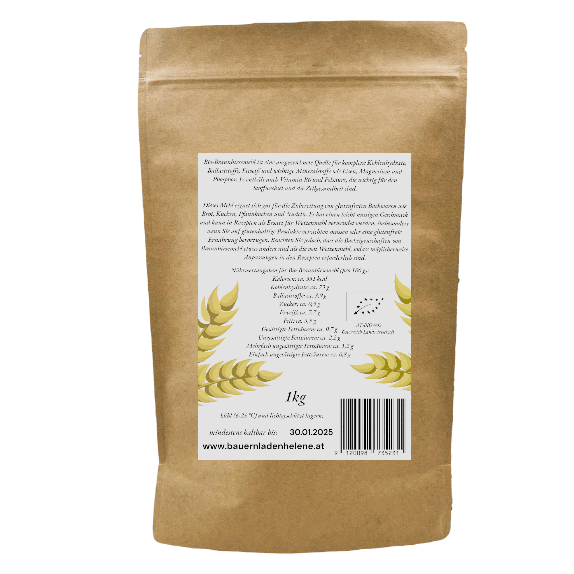 Bauernladenhelene - Bio Braunhirsemehl, 1Kg
