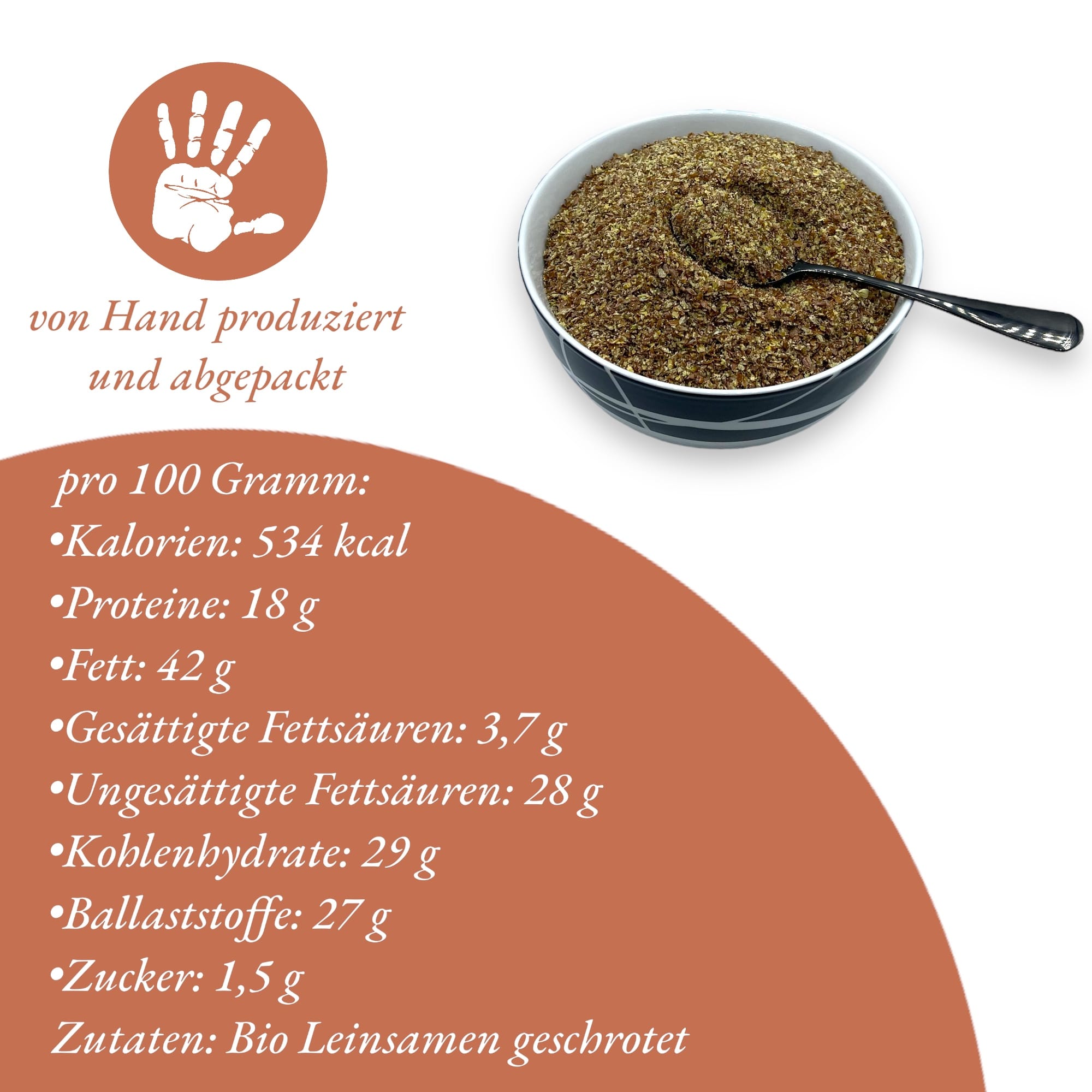 Bauernladenhelene – Bio Leinsamen geschrotet 2kg