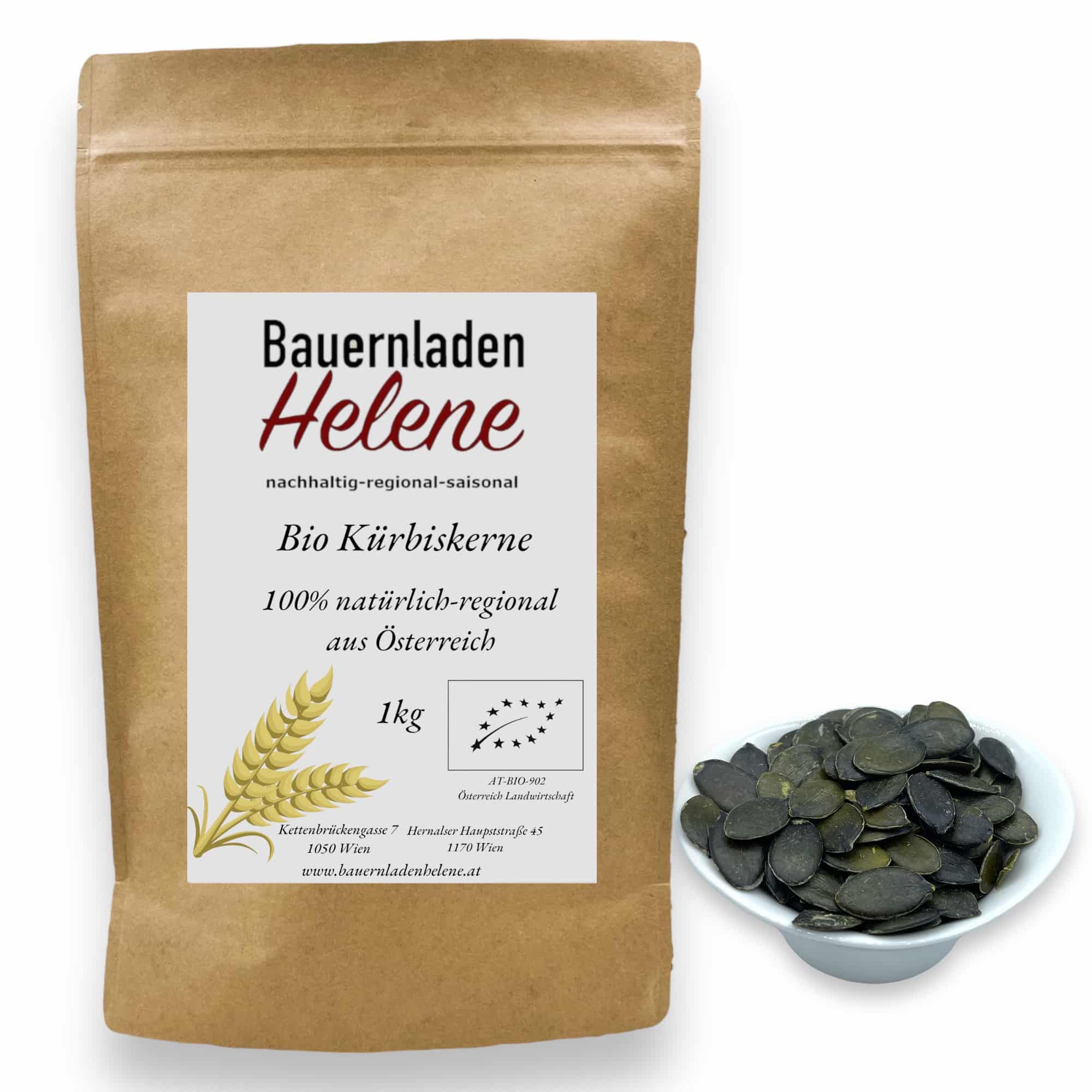 Bauernladenhelene – Bio Kürbiskerne, 1kg