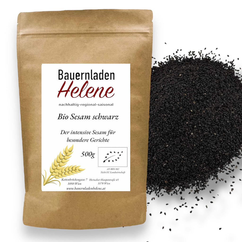 Bauernladenhelene – schwarzer Sesam, 500g