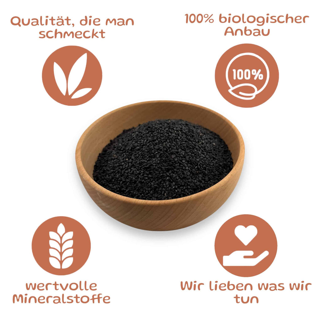 Bauernladenhelene – schwarzer Sesam, 500g