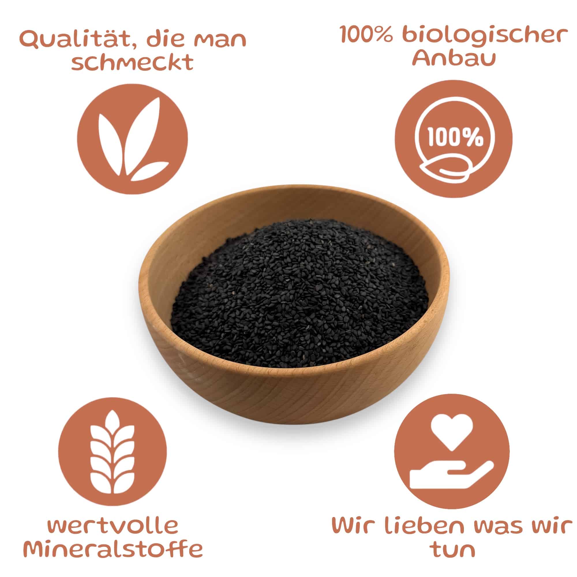 Bauernladenhelene – schwarzer Sesam, 500g